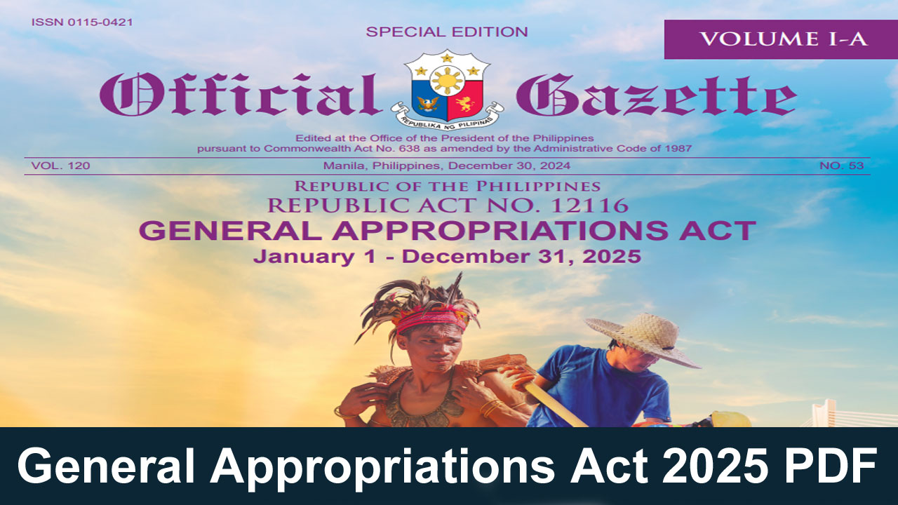 Gaa 2025 PDF: General Appropriations Act 2025 PDF Download alt=