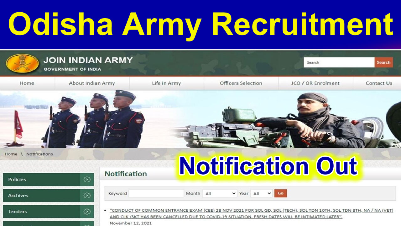 Odisha Agniveer Army Recruitment 2025 Online Form, Notification, Age Limit, Eligibility alt=