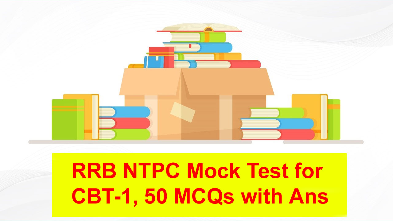 RRB NTPC Mock Test 2025 for CBT-1, 50 MCQs with Answers alt=