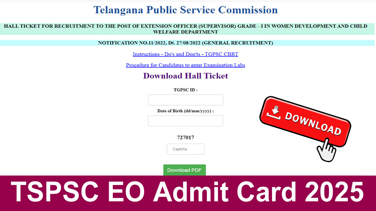 TSPSC EO Admit Card 2025 Out at websitenew.tspsc.gov.in, Direct Link to Hall Ticket, Check Exam Date alt=