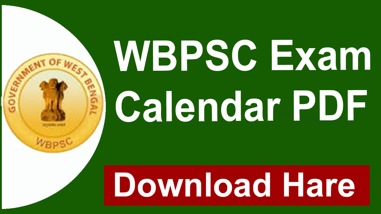 WBPSC Exam Calendar 2025 PDF Download, Out, Check Exam Dates alt=